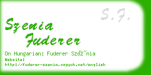szenia fuderer business card